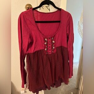 Vintage Free People Baby Doll Top